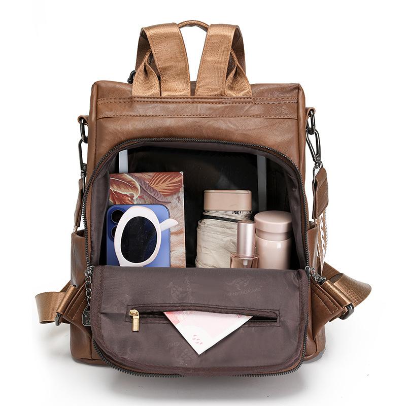 Fashionable Ladies' Backpack, Lightweight, Water-resistant, Storage, Anti-theft for Shopping, Travel Crossbody Bag