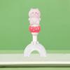 Children's Cartoon U-Brush: Soft Silicone Bristles, Ages 1-12, Manual Toothbrush with Fun U-Shape Handle