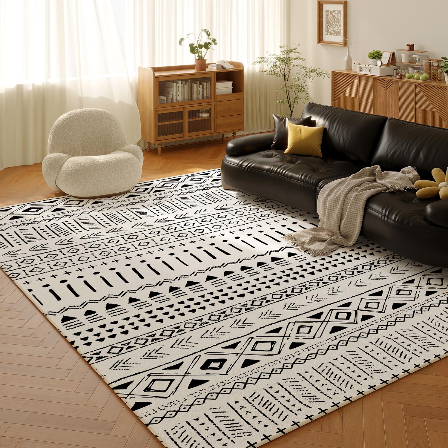 

Boho Tribal Area Rugs for Living Room Washable Rug for Bedroom Aesthetic Large Oriental Vintage Soft Dining Room Carpet 100x150cm 40x59imch