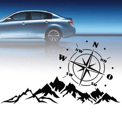 Compass Mountains Car-Styling Reflective Decals SUV Off-road Decoration Sticker