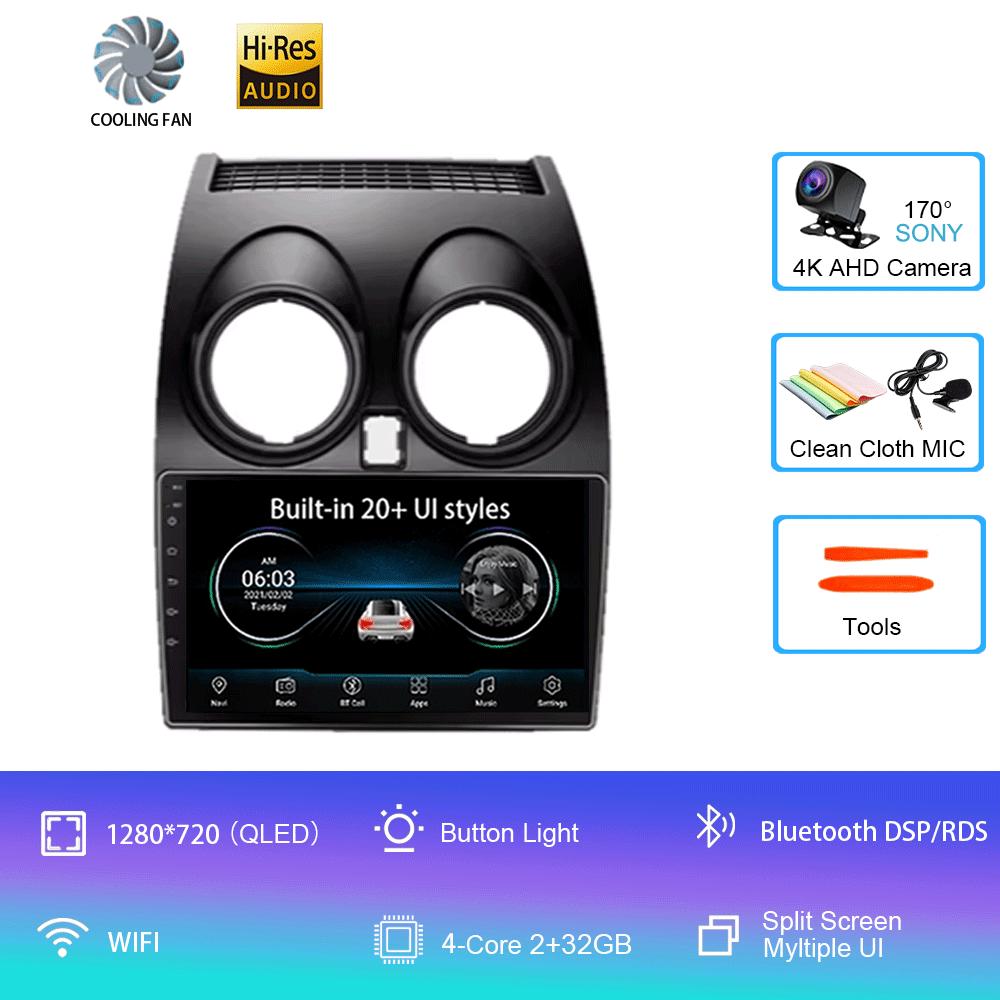 

Android 14 2 DIN для Nissan Qashqai 1 J10 2006-2014 Радио Mobil Navigasi Pemutar Мультимедиа DVD Carplay Стереодинамик Ke CHINA