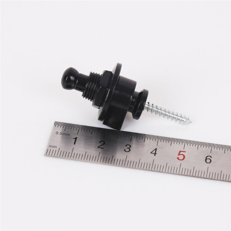 Sistema de Travamento de Segurança com Botão de Metal e Alça de Liberação Rápida Para Guitarra Elétrica Acústica, Baixo, Ukulele