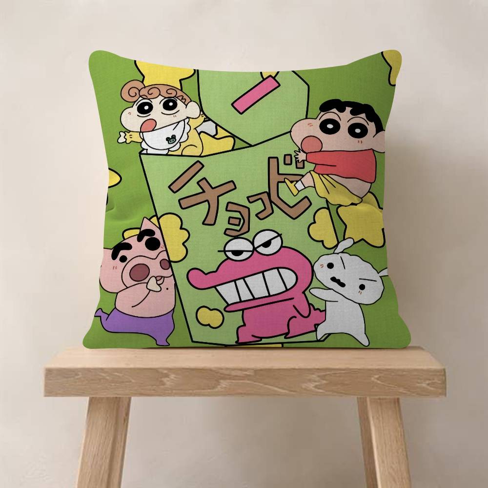 Crayon Anime S-Shin Cartoon Chan Personalized Pillow Cover Kids Bedroom Wild Party Decor Pillowcase Kid Birthday Shower Gift