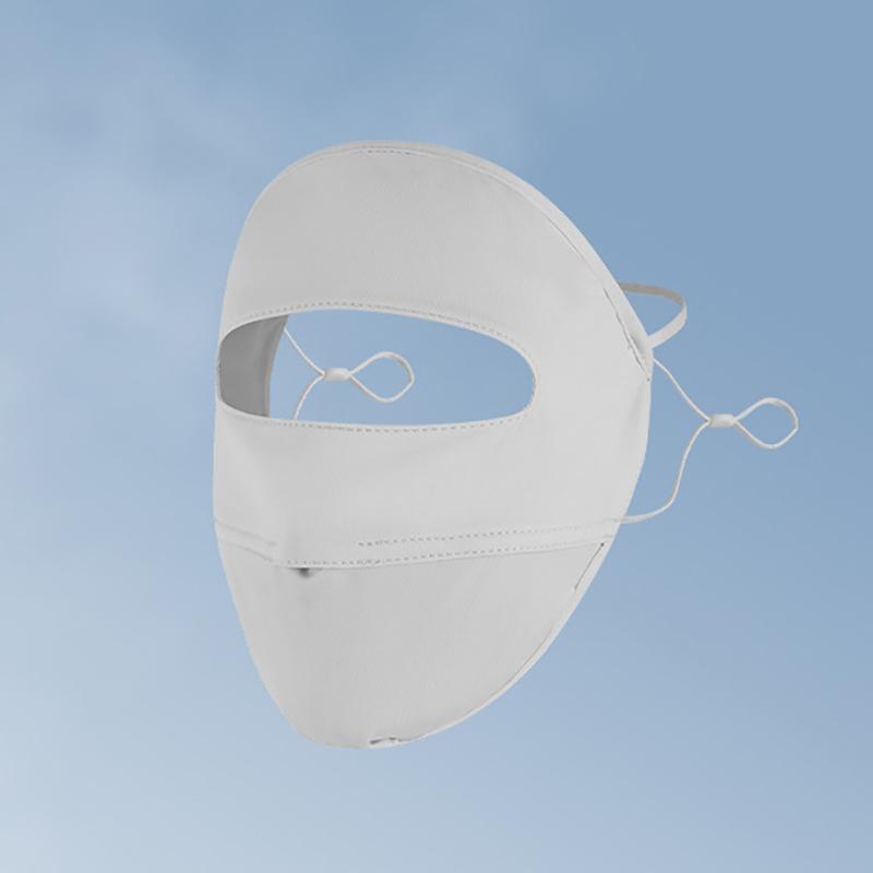 

Women Detachable Facekini Ice Silk Anti-Ultraviolet Summer Breathable Thin Cover Whole Face Traceless Sunscreen Mask світло-сірий колір