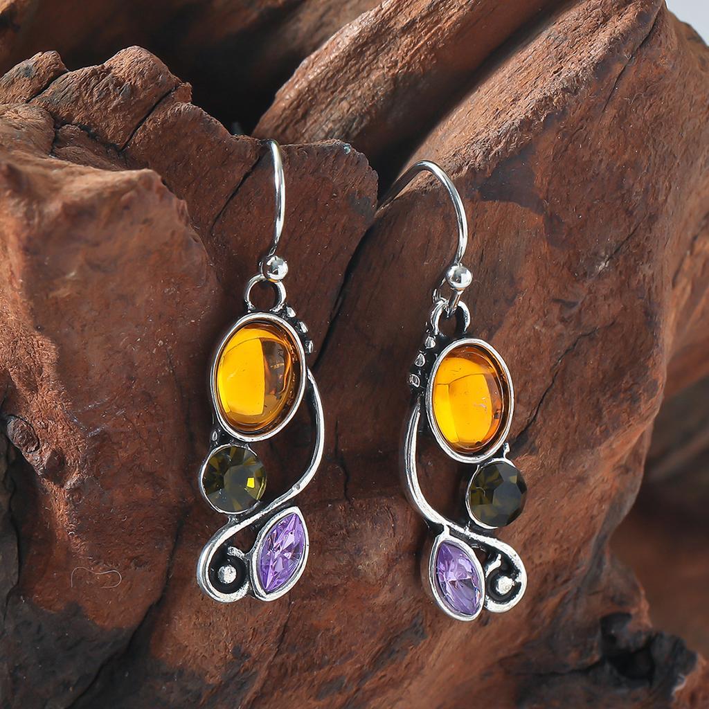 BlingBay Women's Pendant Earrings Retro Dark Style Halloween Gothic Girl Party Birthday Jewelry Gift