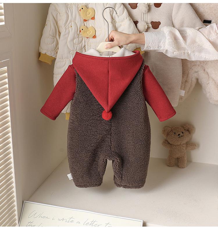 Winter Baby Two-Piece Set: Cute Newborn Girl Romper & Stylish Outwear