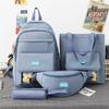 Four-piece Schoolbag Female Elementary School Student Crossbody Bag Middle School Student Backpack