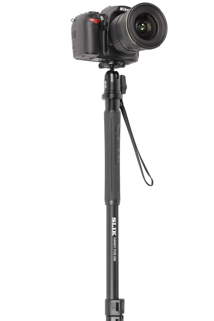 SLIK Handypod 200 Lever Product 204849 Monopod, 4-Section, Free-Mount Head, Lock, Aluminum, Number