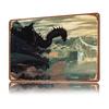 Dark Rider  Poster Retro D Printed Metal Signs Customized Wall Hanging Gift for Interior Decoration Living Room Accessories