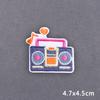 Purple Style Iron On Patch Thermoadhesive Patches For Clothes Anger Baby Girl Embroidery Patch For Hat/T-Shirt Fusible Sewing