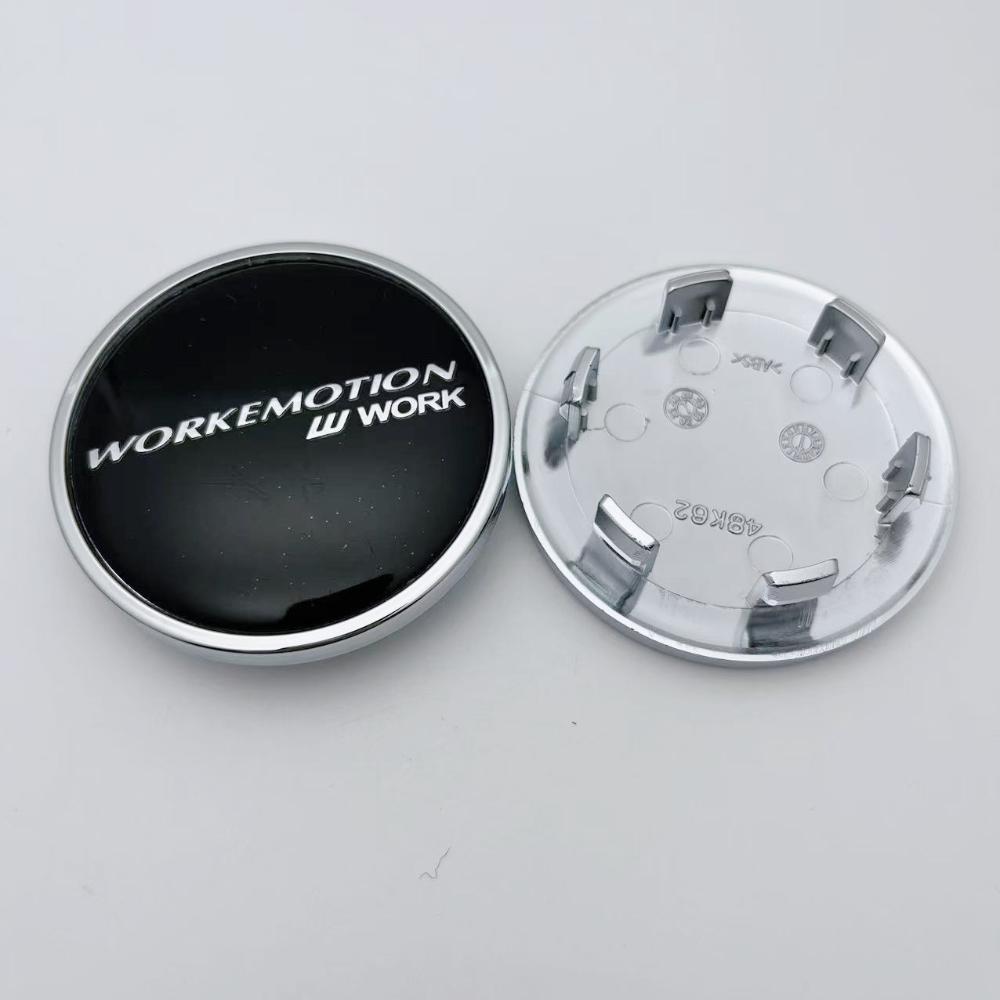 4pcs JDM 62mm W Work Emotion Logo Badge Car Wheel Center Caps Wheel HubCaps Auto Rim Centre Cover Car Accessories for Land Rover