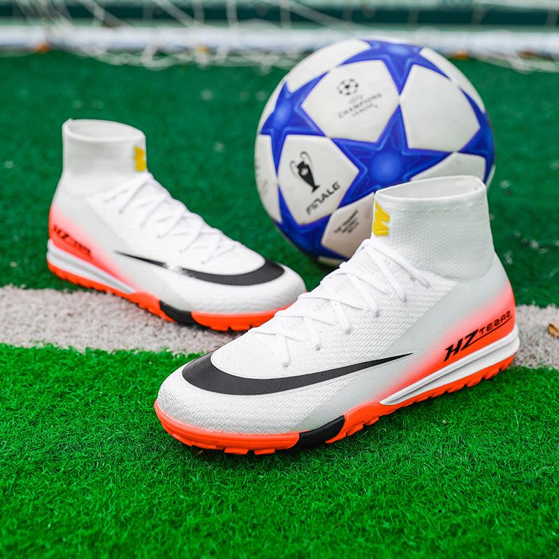 Zapatillas de Fútbol Profesionales para Hombre Tacos de Sociedad Zapatos de Fútbol Originales Botas para Campo de Fútbol Indoor Entrenamiento en Césped Zapatilla TF/FG