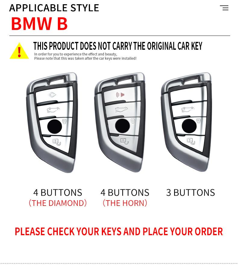 Car Key Case Cover for BMW X1 X3 X4 X5 F15 X6 F16 G30 7 Series G11 F48 F39 520 525 F30 118i 218i 320i Car Interior Accessories