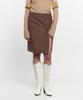 Kimjisu Ribbon Tied Slit Skirt _ Brown