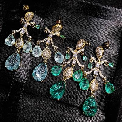 Orecchini Nappa Diamante Rotto Serie Newson Temperamento Alla Moda Orecchini Lunghi