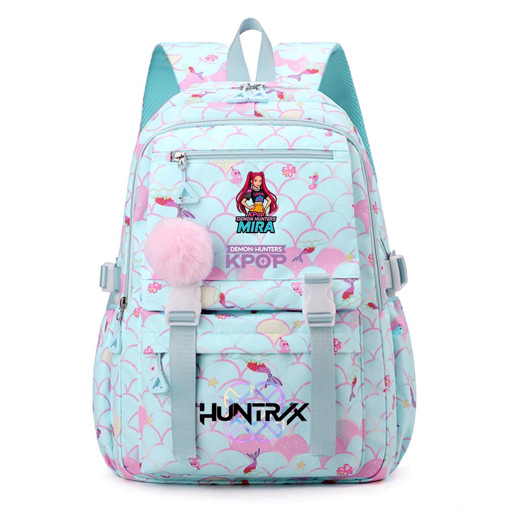 Anime K-Pop Demon Hunters Printed Backpack Large Capacity Bookbag Student Boy Girl Schoolbag Outdoor Large Capacity Waterproof Sport Laptop Travel Bag