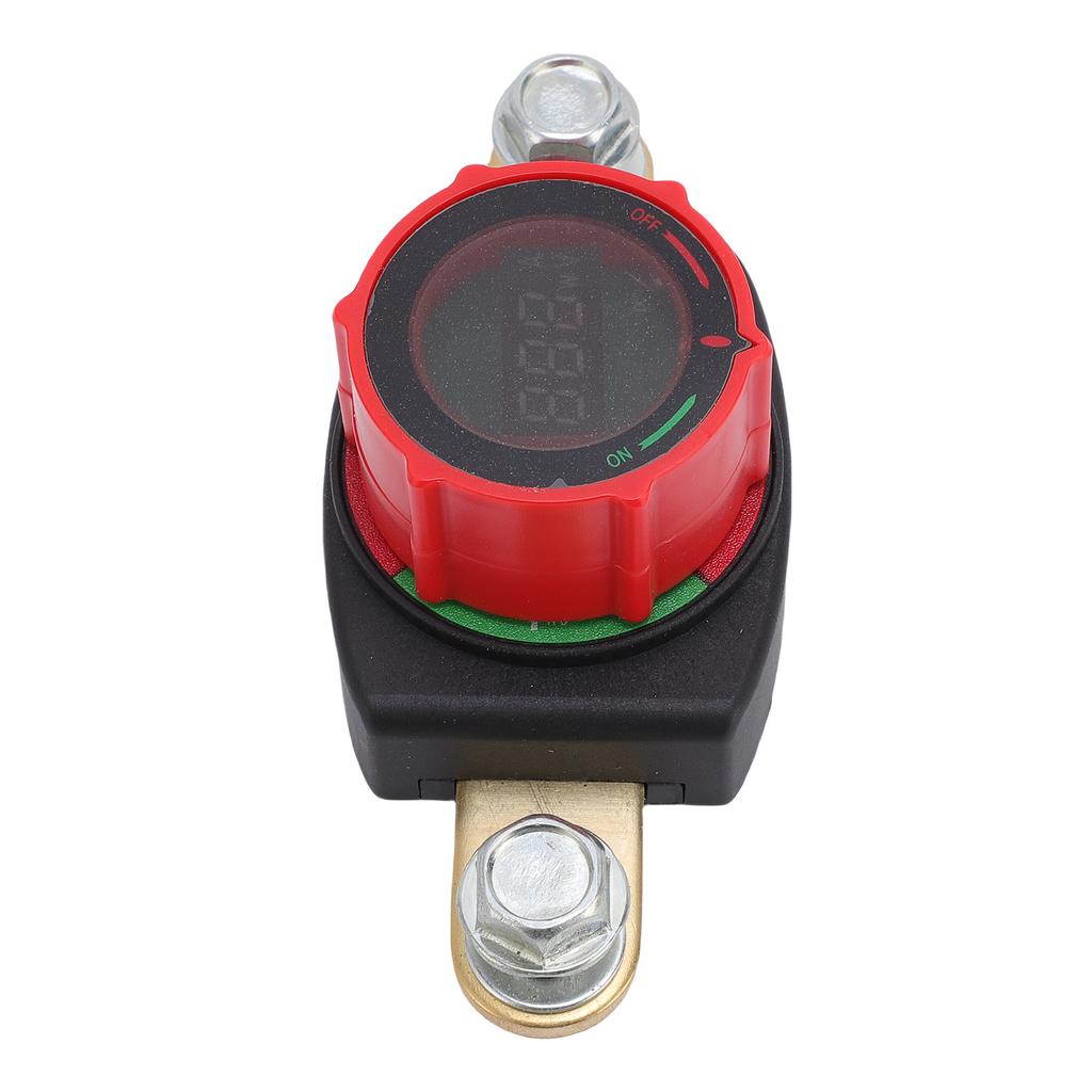 Batteriehauptschalter mit Spannungsanzeige, Drehknopfverstellung, Batterie-Ausschalter, Isolator für Wohnmobil, LKW, Auto, Yacht