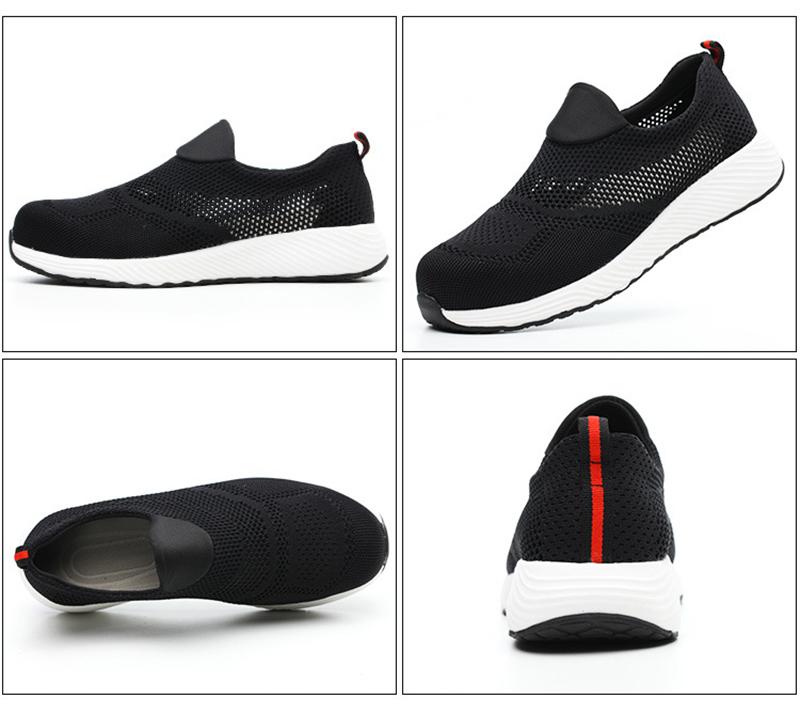 Steel Toe Anti-Puncture Men's Safety Shoes Summer Lightweight Breathable Work Safety Shoes Men Women Work Sneakers