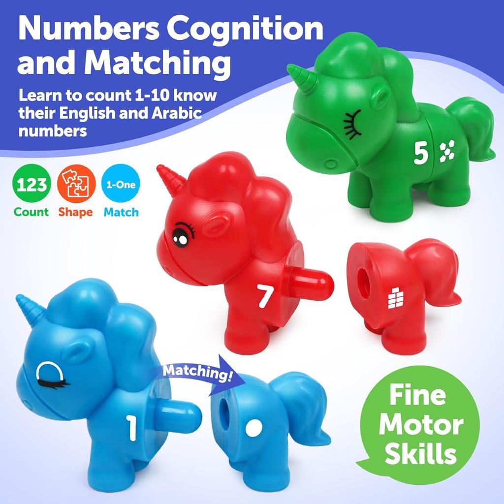 Montessori Letter&Numbers Mathing Toys Toddlers Counting Matching Games Prechool Educational Toy Sorting Sensory Set