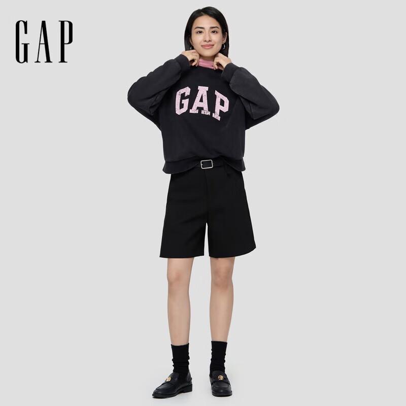 Gap Women's Printed Logo Batwing Fleece Crewneck Sweatshirt