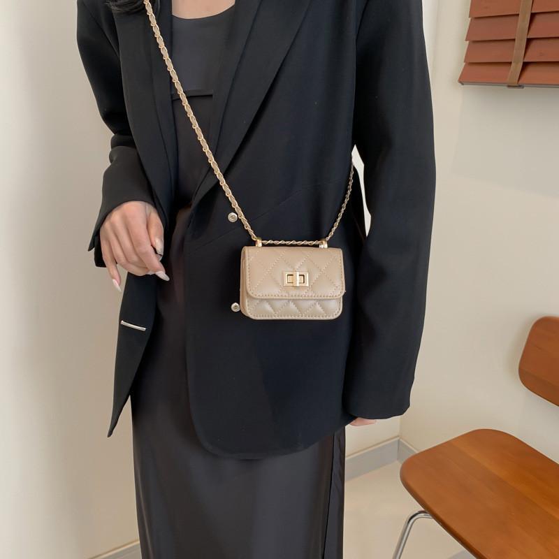 Trendy Quilted Chain Mini Shoulder Bag For Women Fashion Streetwear Chic