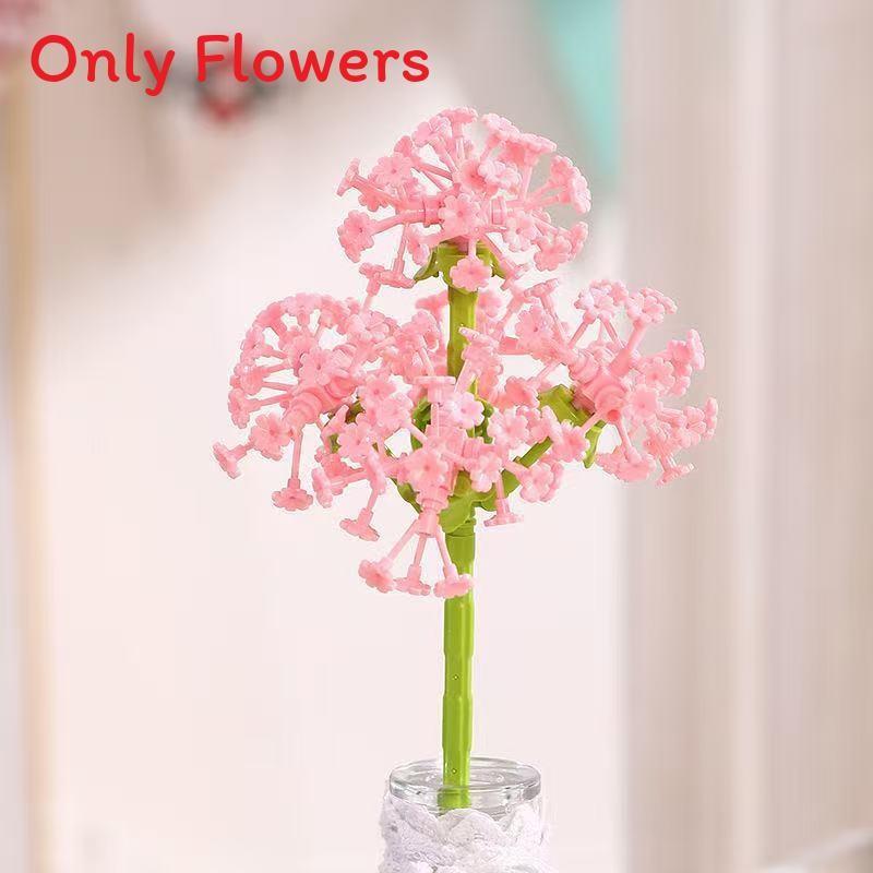 Jasmine Lotus Lily Of Valley Flower Building Blocks Assembling Toy