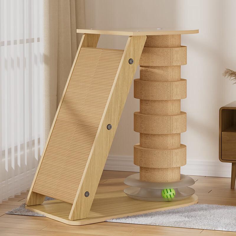 Vandou Pet Corrugated Cat Scratching Post & Climbing Frame