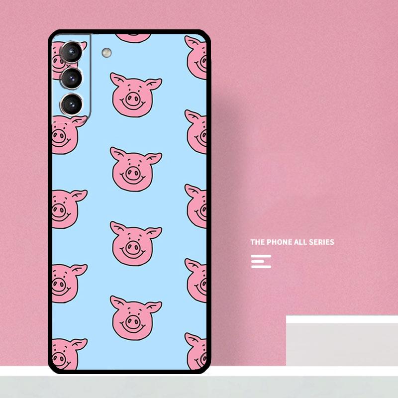Cute Pink Pig Phone Case For Samsung Galaxy S25 S26 Ultra S20 S21 S22 S23 S24 S10 Plus S25 FE Cover Coque