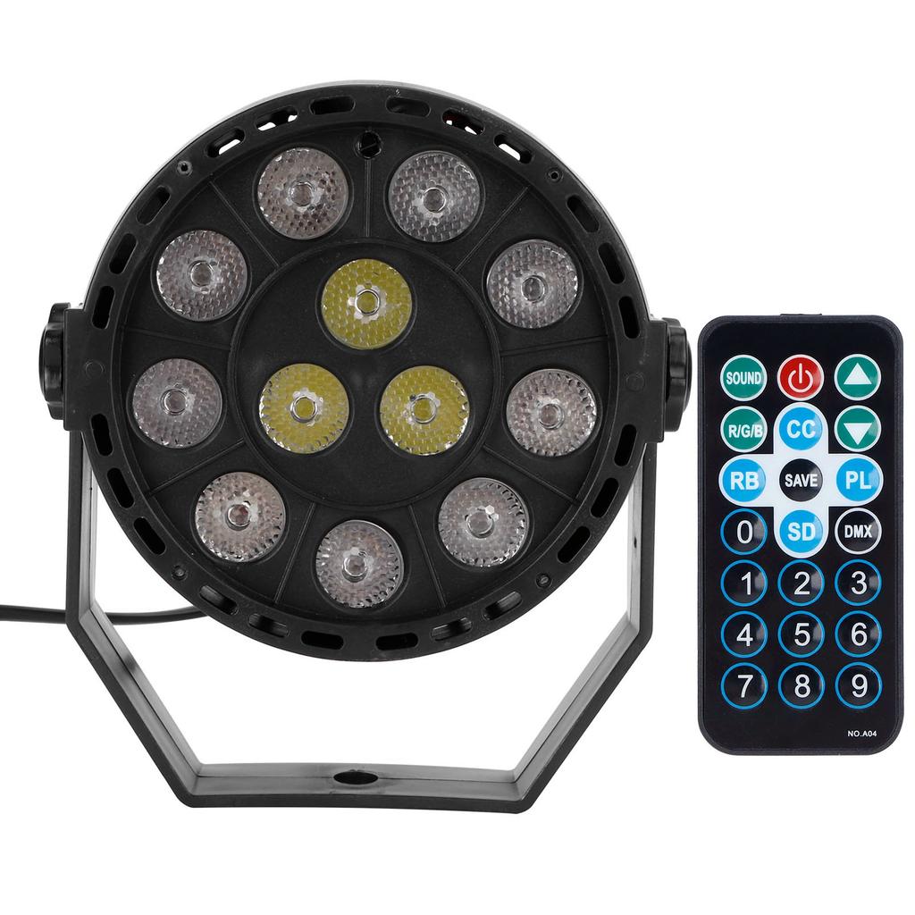 12LED Chips Spotlight RGB Sound Control Stage Light with Remote Control for Party KTV
