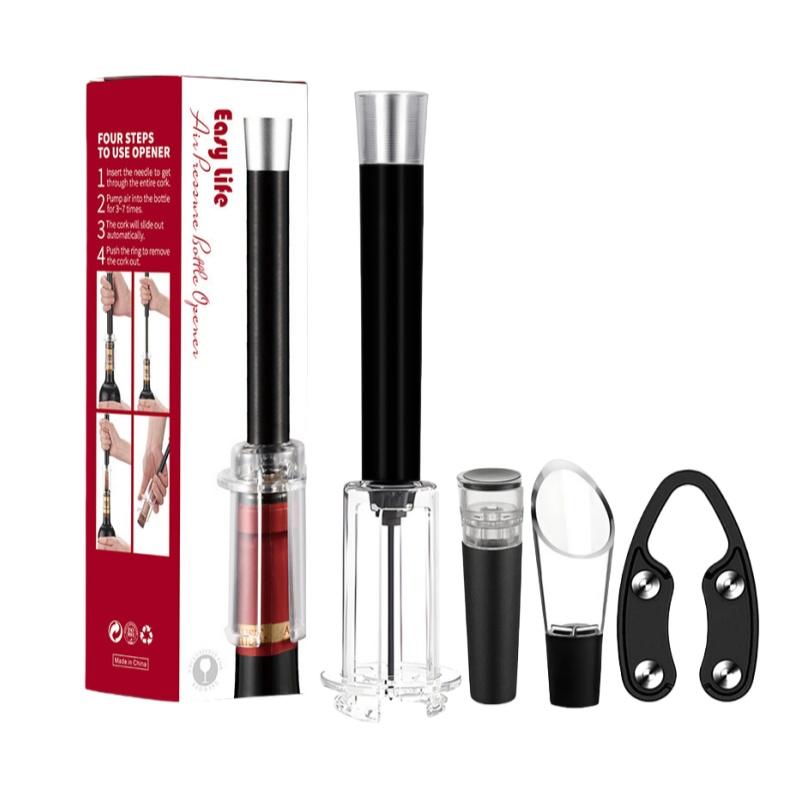 Household Red Wine Opener Set with Durable Aluminum Handles  Compact & Versatile Design