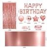 Rose Gold Rose Gold Balloon Set 2M Rain Silk Tablecloth Birthday Party Supplies Birthday Confetti Sequins