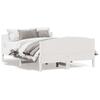 Vidaxl Bed Frame Without Mattress, White, 120X190 Cm, Solid Pine Wood