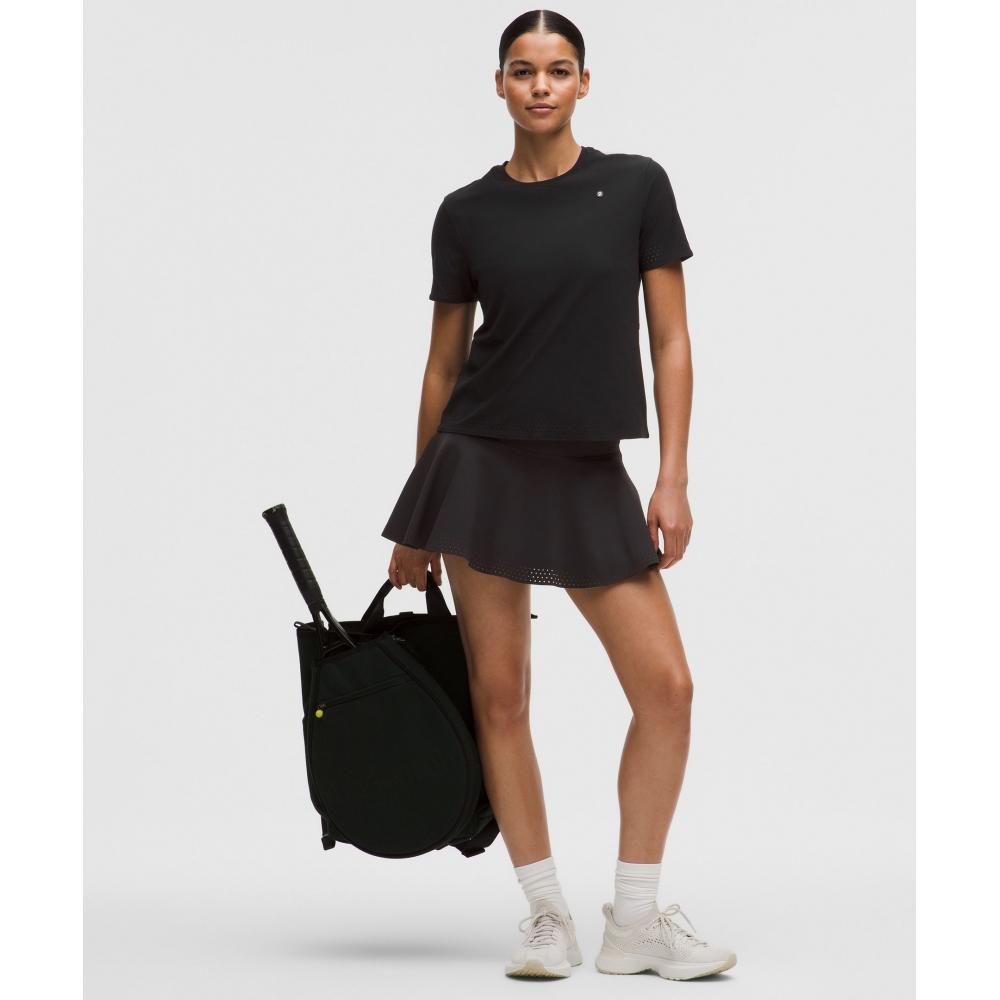 Lululemon Women S Ventilated Short Sleeve tenniS Shirt Black