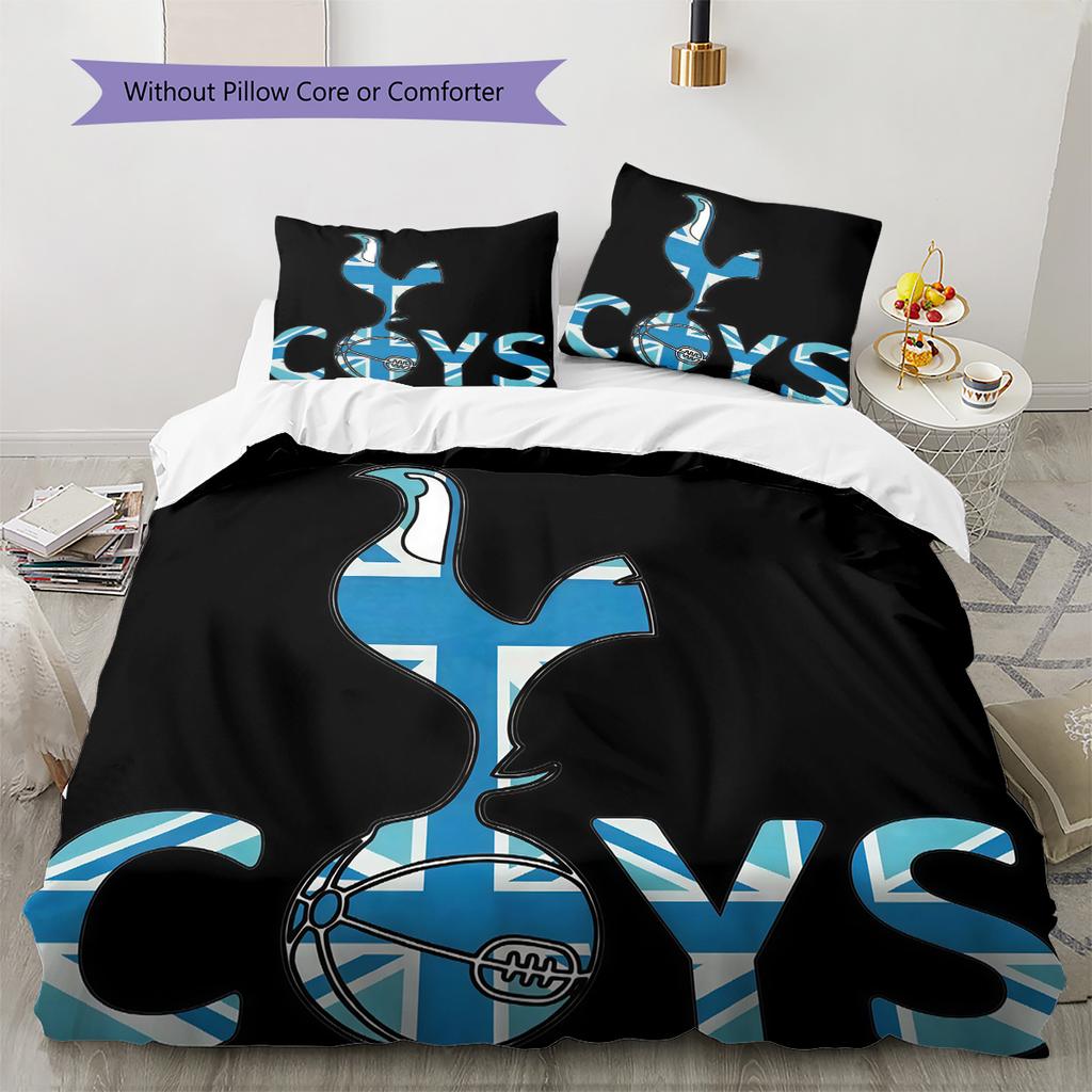 Tottenham Logo  Bedding Quilt Set Quilt Cover Pillowcase Home Decoration Birthday Gift (1 * Duvet Cover + 2 * Pillowcase, Without Core)