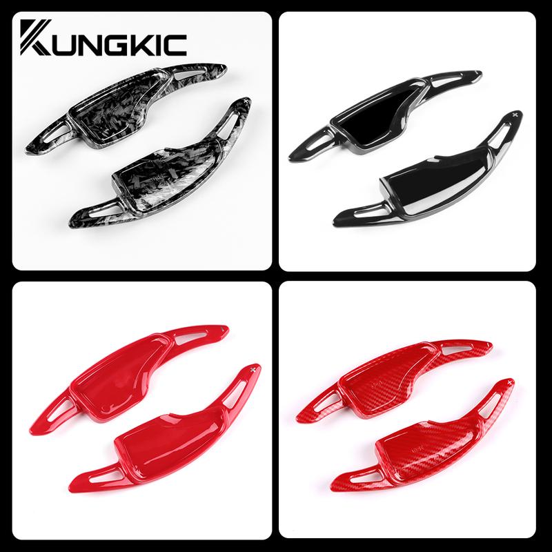 For Chevrolet Camaro 2016 2017 2018 - Car Steering Wheel Paddle Shifter Cover ABS Carbon Fiber Trim Accessories