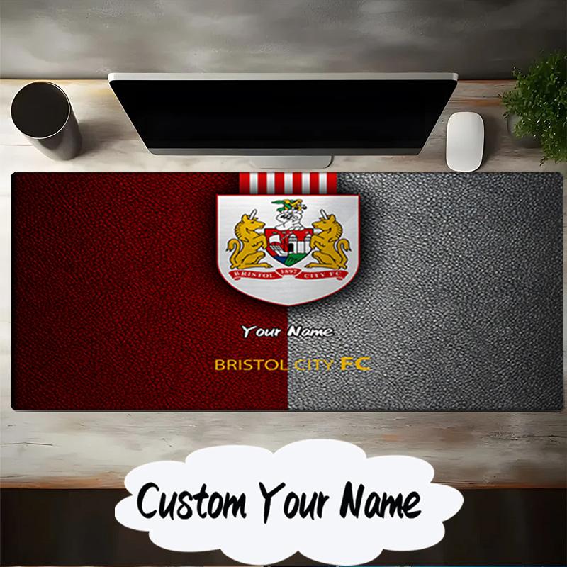 Custom Name Mouse Pad Bristol Fc Crest Mouse Pad, Gaming Mouse Pad, Keyboard Pad, Desk Decor for Computer Notebook Fan Birthday Gift