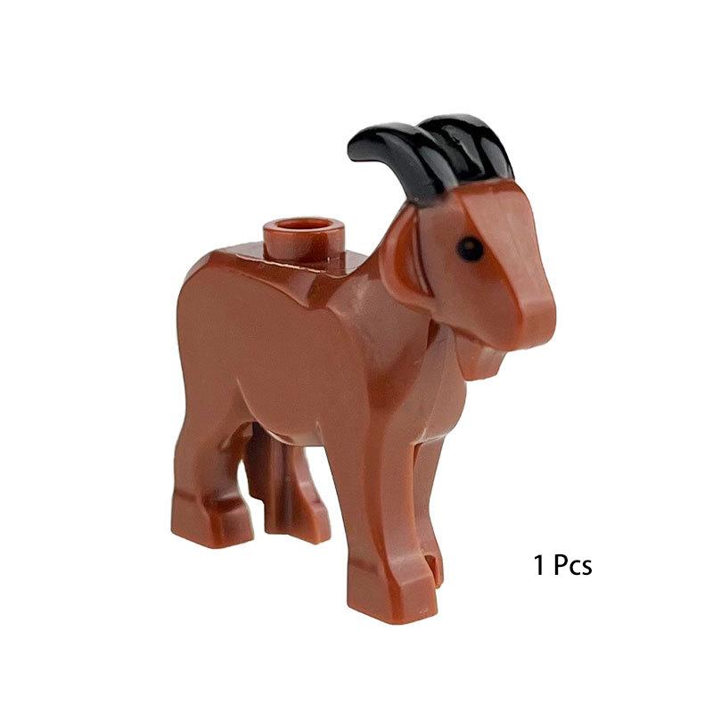 Farm Forest Animal Parts Compatible With Building Block Set Pasture Block Bricks Toys Playsets Goat Duck Dog Chicken Horse Squirrel