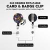 Lanyard Badge Card Holder with Keyring Flowers Neck Strap Oil Painting Name Card Cover Case for Students