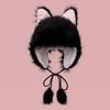 Cartoon Foxes Ear Hat Winter Furry Plush Hats for Women Plush Keep Warm Hats Cold Weather Christmas Gift for Girls