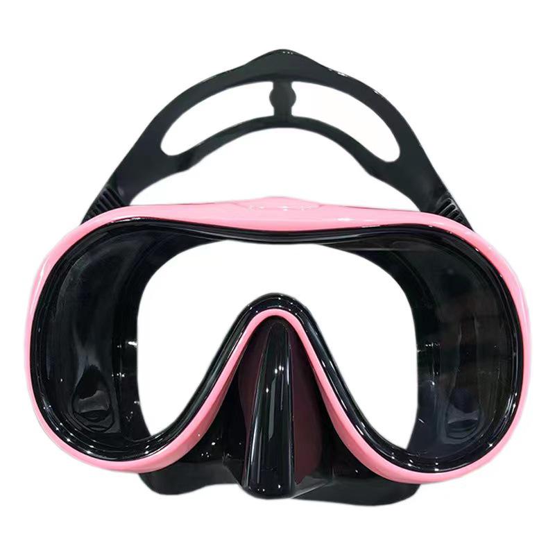 Large HD Diving Snorkel Mask | Adult Tempered Glass & Silicone Face Gear