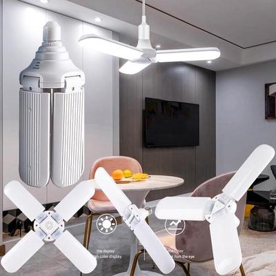 E27 LED Garage Shop Work Light Ceiling Fixture Deformable Lamp