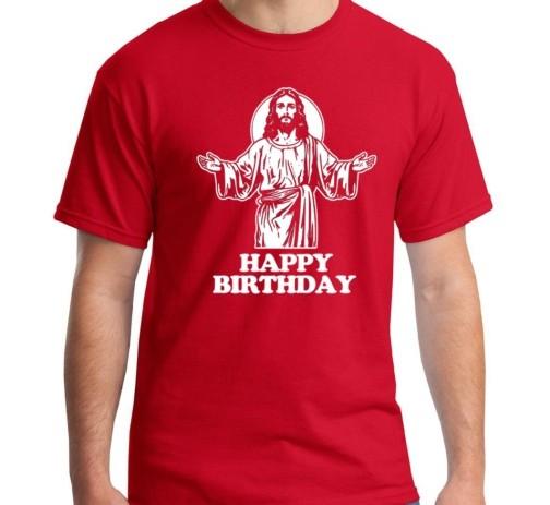 

Christmas Happy Birthday T Shirt Jesus Christ Religion Nativity Funny Gift GT367 M
