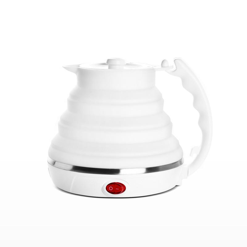 

220В 555мл Мини Складной Чайник Портативный Водонагреватель 700Вт Силиконовый Складной Электрический Чайник Домашний Чайник Легко Путешествовать EU белый