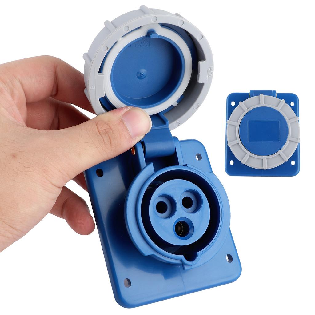 Boat Shore Power Socket with Gasket IP67 Waterproof 16A 220‑250V For Yacht RV Motorhome  Outlet Power Socket RV Socket