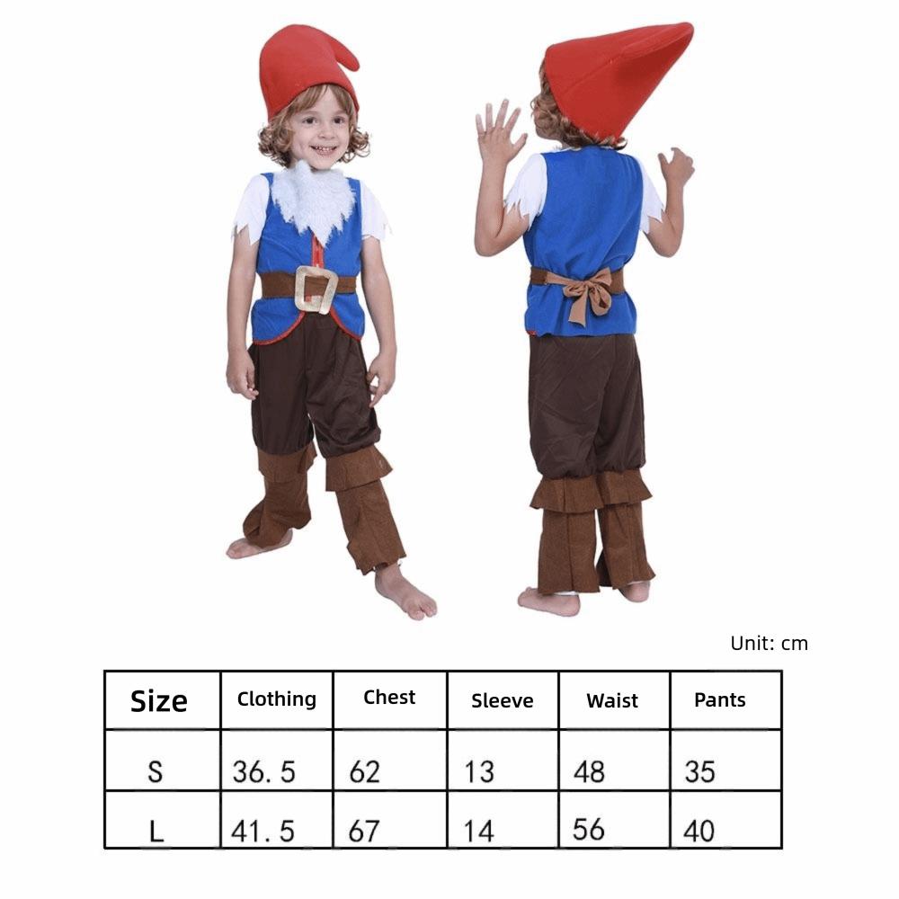 Saga Barn Pojkar Dvärg Cosplay Kostym Juldräkt Julalv Kostym Föreställningsset