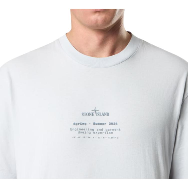 STONE ISLAND SS26 Spring Summer Collection Round Logo Print Comfortable Crew Neck Short Sleeve T-Shirt Unisex Tops L1S152100001S0285-V0041