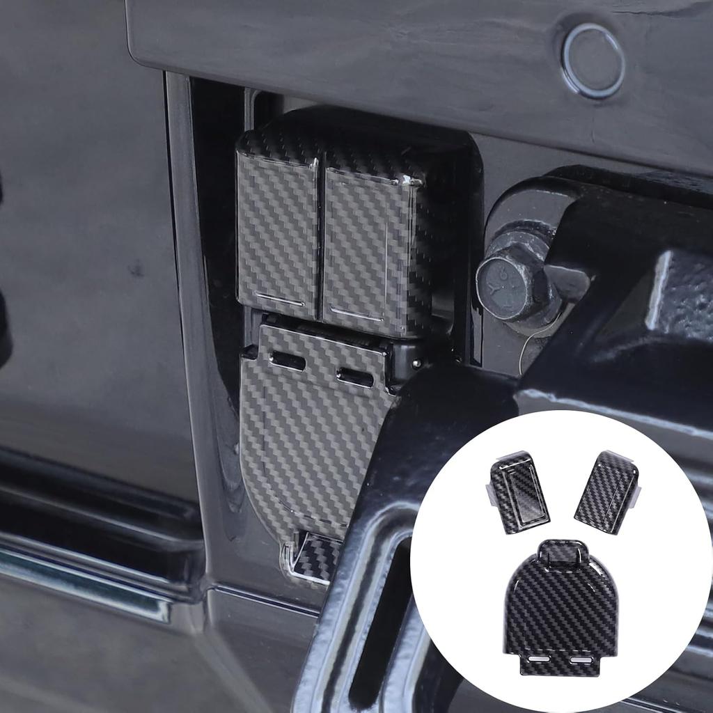 Car Trailer Hitch Cover Caps for Hummer EV Accessories Carbon Fiber Style Rear Bumper Trailer Hitch Cover Trim for 2022-2024 2025+ Hummer EV SUV