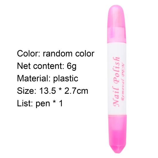 6g Nagelentferner Stift Abnehmbarer Kopf Nagellack Reiniger Kunststoff Maniküre Korrekturstift für Salon