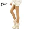Thick Velvet Leggings For Women High Elasticity Lined Warm Pants Solid Color Winter Waist Tight Fit Bottom Daily Wear Elastic Tight-fitting