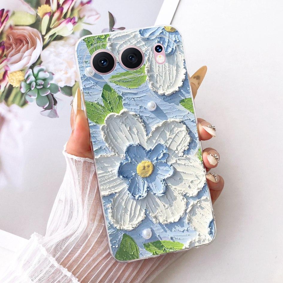 6.55" For Honor 500 5G Case Fashion Flower Bowknot Soft Slim Silicone Phone Cover For Honor 500 Pro Funda MEY-AN00 Honor500 Capa
